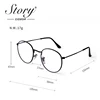 Story retro round blue light blocking glasses women 2020 brand designer computer eye glasses vintage gold glasses frame PS3447Q 5