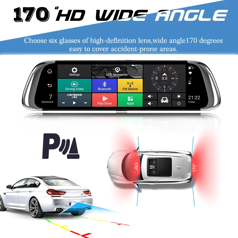 FM SD карта 64G wechat доступ автомобильный помощник обратное изображение Онлайн Музыка Wi-Fi Подключение bluetooth мониторинг парковки