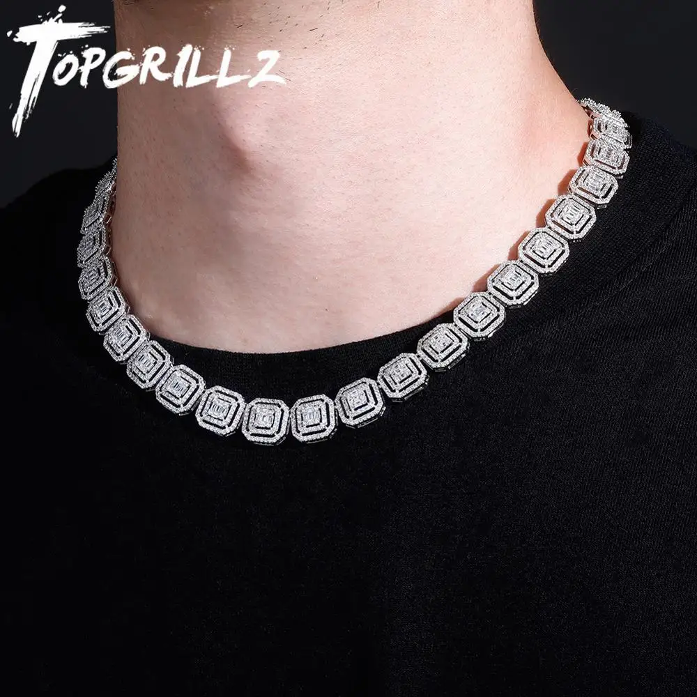 Baguette Necklace Miami Cuban Chain 