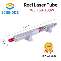 Scienode – Tube Laser en verre Co2 Reci W8, 1850mm, 90W, Machine de découpe et gravure Laser, nouveau kit 2021 de qualité 