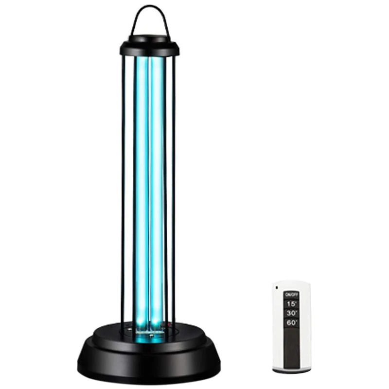 

Uv Germicidal Light 38W/60W Ozone Lamp Portable Disinfection,Remote Control Third Gear Timing, 10S Delay Start (EU Plug)
