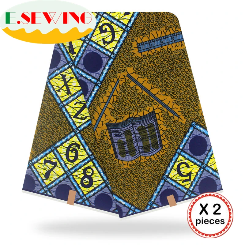 Анкара африканская вощеная ткань принтом 12 ярдов хлопок настоящий голландский воск Гана нигерийский стиль для шитья африканские платья одежда 27