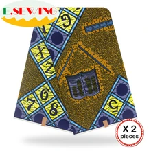 Анкара африканская вощеная ткань принтом 12 ярдов хлопок настоящий голландский воск Гана нигерийский стиль для шитья африканские платья одежда 27