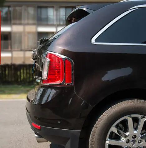 Модификация автомобиля аксессуары ABS хром задний фонарь Крышка лампы Отделка 2 шт для Ford Edge 2011 2012 2013