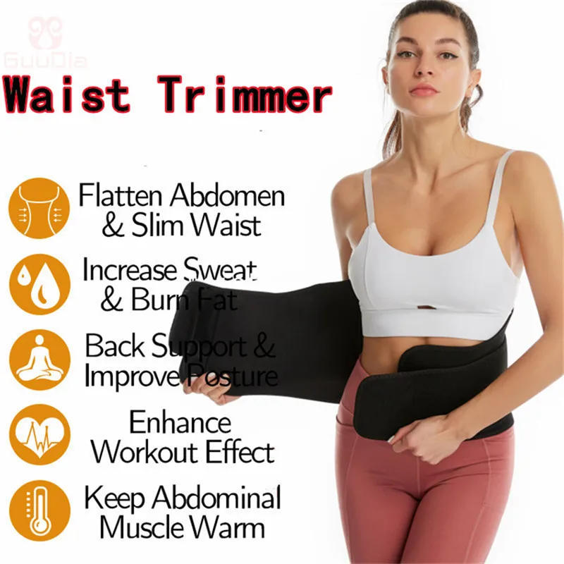 spanx thong GUUDIA Women Waist Trainer Sauna Sweat Belts Tummy Control Girdle Body Shaper Belt  Weight Loss Corset Waist Trimmer Shapewear tummy tucker for women