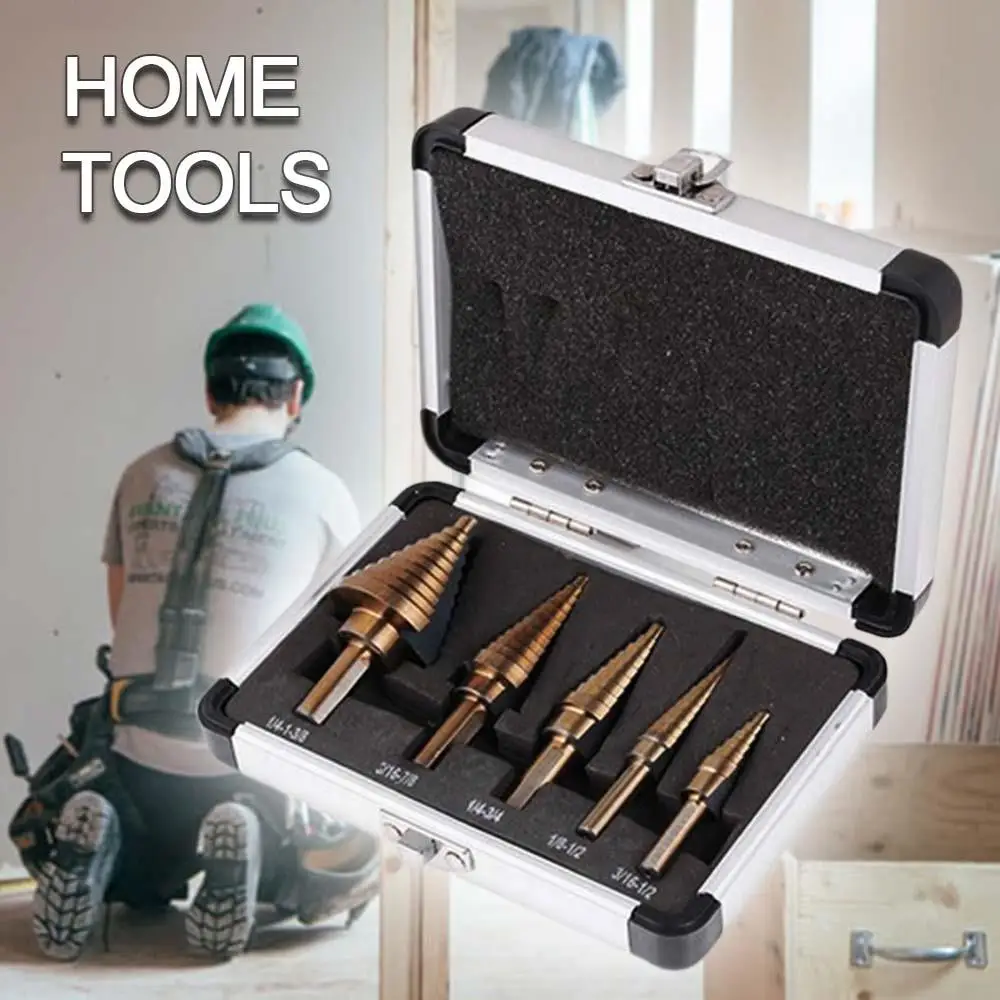 

Aluminum Box Multiple Hole Cutter Handle Home Household Convenience Step Drill Metalworking Metal Kit Tools PVC Board
