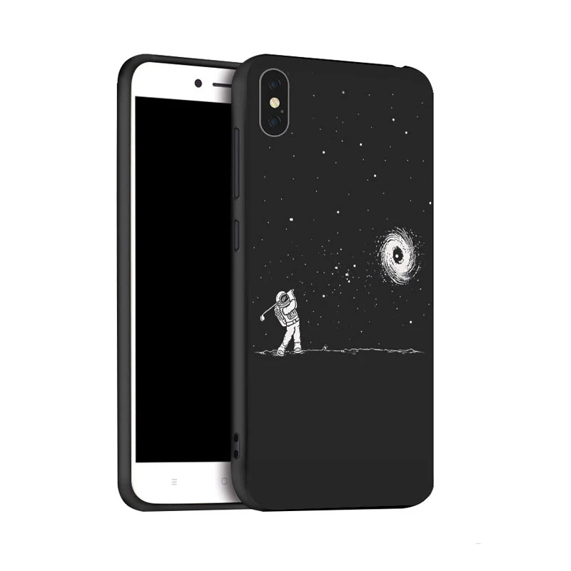 Hitam Telepon untuk Xiaomi Mi Redmi 6 PRO A2 Lite Note 7 K20 9T 7A 8 8T K30 Ponsel Housing Bag Cover Shell