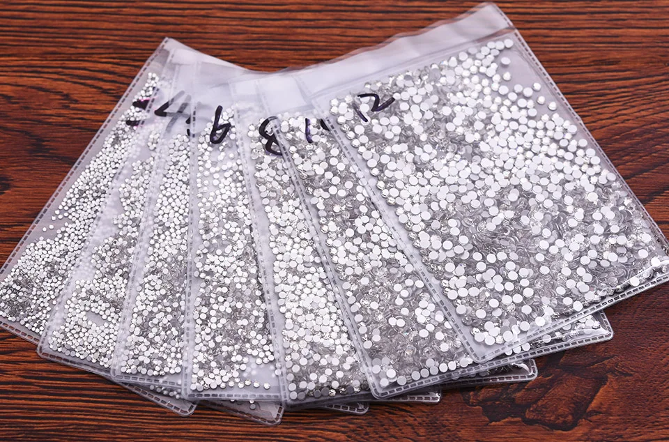 Супер Блестящий Crystal AB Non Hot Fix Стразы SS3 SS50 FlatBack шитье стразами & Fabric Garment Nail Art
