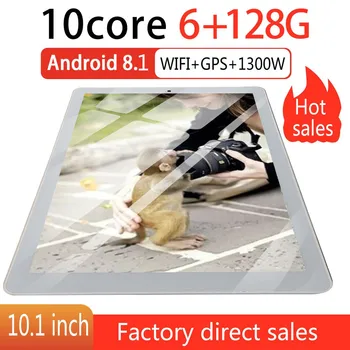 

P10 Fashion Tablet 10.1 Inch HD Large Screen Android 8.10 Version Fashion Portable Tablet 6G+128G Gold Tablet Gold EU Plug