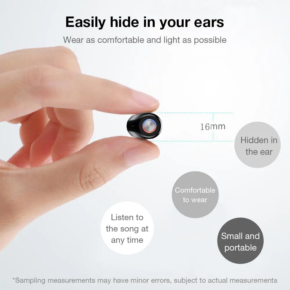 New TD03 TWS Bluetooth Headset 5 0 In Ear Mini Wireless earphone With Mic Mobile Power Charging Box For Xiaomi iPhone huawei