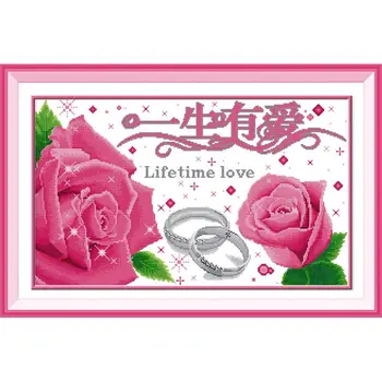 

Joy Sunday Life with Love Crafts Cross Stitch Printed Patterns 11&14CTPrinted Cross Stitch Kit on Canvas Chinese Embroidery Sets