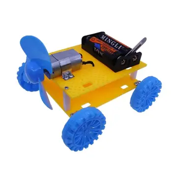 

Creative DIY Assembled Mini Fan Wind Powered Car Model Science Experiment Kids Children Educational Toys E65D