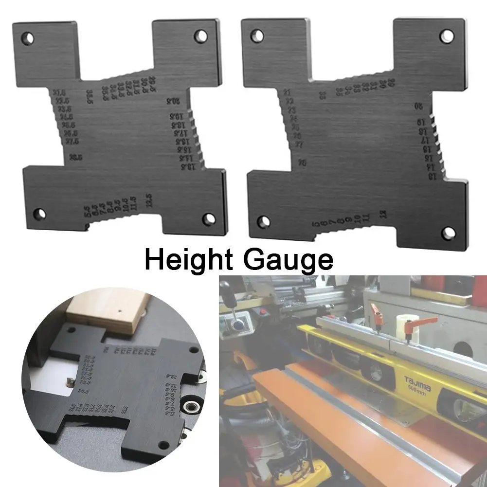 

2Pcs High Precision Height Gauge 5-36.5mm Woodworking Router Table Electric Circular Saw Engraving Machine Measuring Tool Ruler
