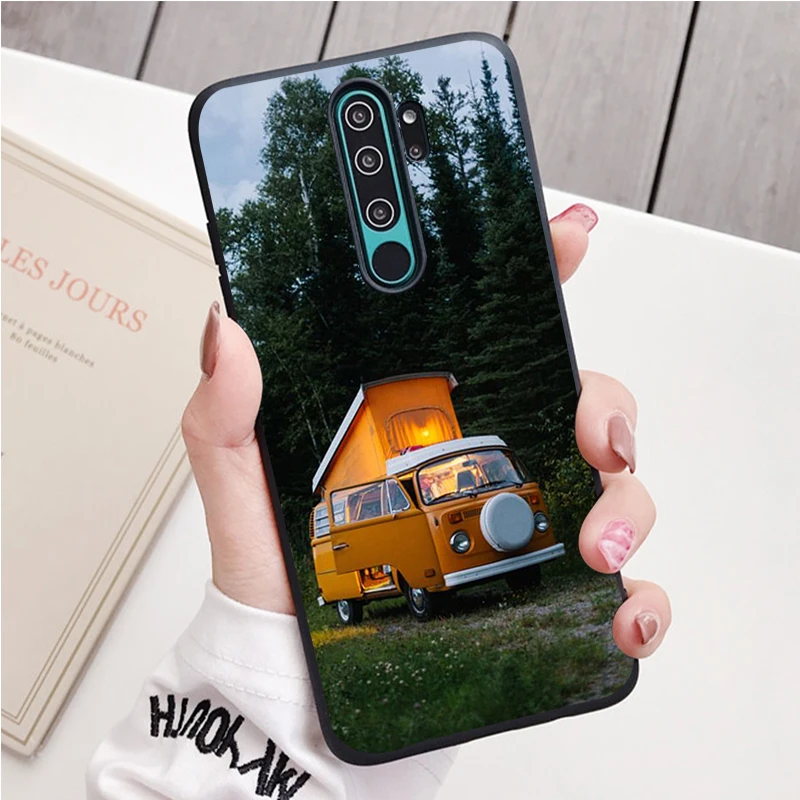 Combi Van Surf black Silicone Phone Case For Redmi note 9 8 7 Pro S 8T 7A Cover xiaomi leather case charging