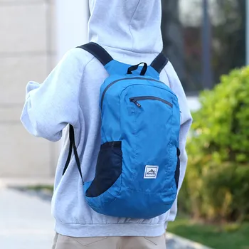 

Fashion Candy Color Polyester Waterproof Backpack Wear Light Sports Outdoor Large Capacity Backpack Light Simple Fold Backpack