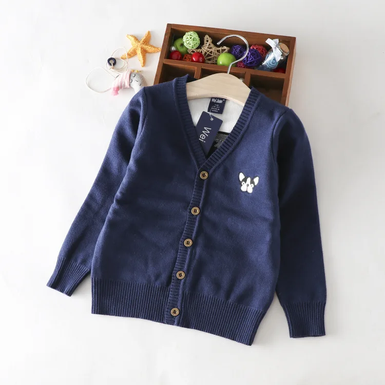 

Children Spring And Autumn Coat Children Baby Sweater Cotton Puppy Long Sleeve BOY'S Knitted Cardigan Sweater Fashion