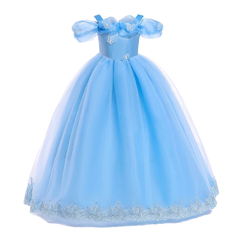 Сказочное платье принцессы; милое платье с принтом для девочек; однотонная детская одежда с принтом бабочки; богемный сценический дизайн