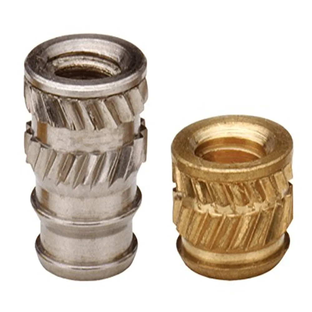 

IUC-0428 Brass Insert Nut knukles Nuts Insertos Knurling Copper Rivnut Threaded Thru Inserts-Types Knurled Inserti PEM Standard