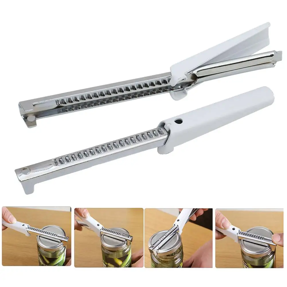 

Adjustable Durable Stainless Steel Can Bottle Lid Jar Opener Manual Home Kitchen Tool With Anti-slip Handle