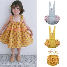 L& M/ г.; детское платье; брендовые весенне-летние платья без рукавов с цветочной вышивкой для девочек; новая модная одежда из хлопка для маленьких детей