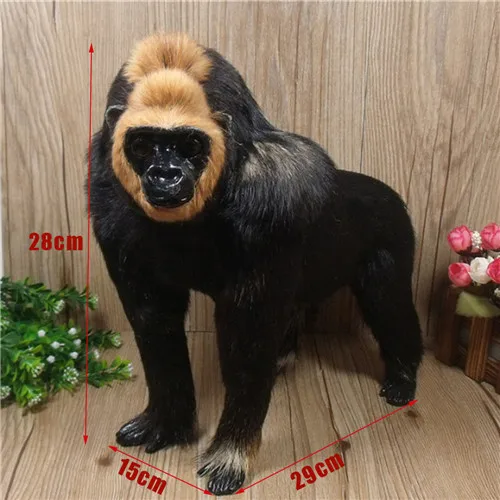 Fancytrader Simulation Animal Orangutan Plush Toy Doll Realistic Handmade Plastic&Fur Monkey Model Gifts for Children 29x15x28cm (2)