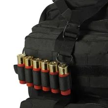 

6 Round Hunting MOLLE Shotgun Stock Shell 12 Gauge Holder Ammo Pouch Nylon Ammo Holder Gun Accessory Hunting Military Gear