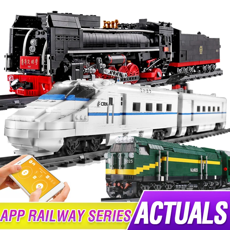 Форма King MOC Technic Электрический классический городской поезд строительные блоки