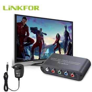 

LiNKFOR 1080P Aluminum HDMI to YPbPr Scaler Adapter HDMI to Component Vedio Converter with R/L Audio Output Converter for PC