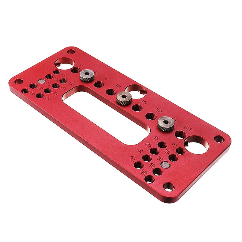 Knob Pull Drill locator Template Adjustable Woodworking Door Handle Drilling Locator Aluminum Alloy Pocket Hole Jig Positioner |