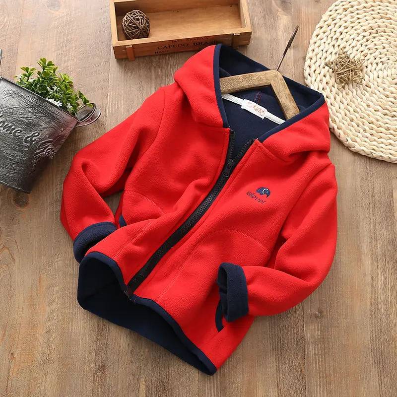 Outerwear & Coats classic Kids Girls Jacket Coats Autumn Winter Soft Polar Fleece Hoodies Jacket Boys Coat Warm Children Outwear Teenagers 7 8 9 10 Years winter fleece jacket