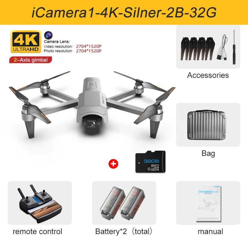 4ch remote control quadcopter XYRC iCamera1 GPS Drone 4K Professional HD Camera 5G WiFi FPV 2-Axis Gimbal 30 Minutes 5KM RC Foldable Quadcopter Vs F11 Pro explorers 4ch remote control quadcopter RC Quadcopter