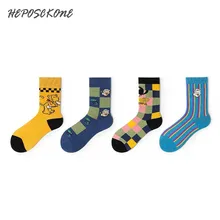 [HEPOSCKONE] продукт японский стиль осень зима милые пары носков красочные хлопчатобумажные забавные носки Chaussette женские носки
