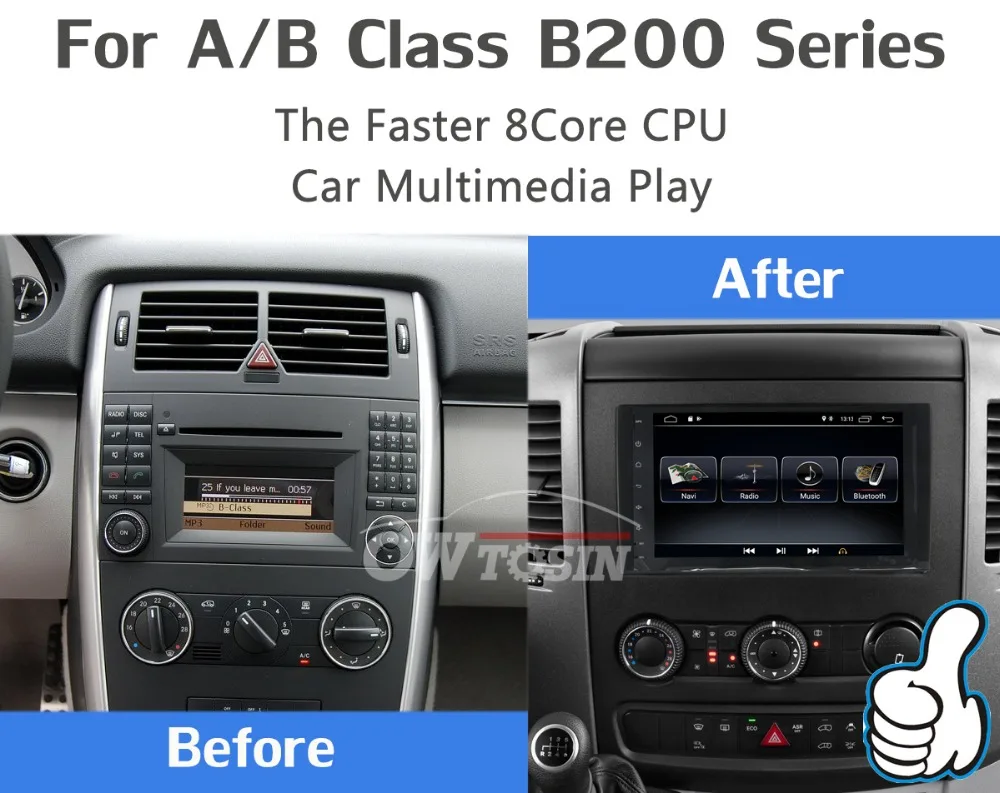 Cheap 9" Android 9.0 Car Multimedia PX6 4GB+64GB GPS Radio Player For Mercedes Benz Sprinter W169 W245 W906 B200 Vito Viano W469 W639 3