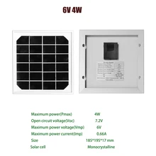  MINI Glass Solar Panel 3W 4W 6W 10W Small Size Charger for Home Light,Water Pump Mini Cells Waterproof High Efficiency Output 