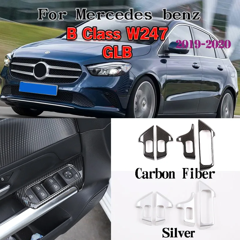 Для Mercedes Benz B GLB Class W247 X247 2019-2020 ABS хромированный/углеродное волокно кнопки
