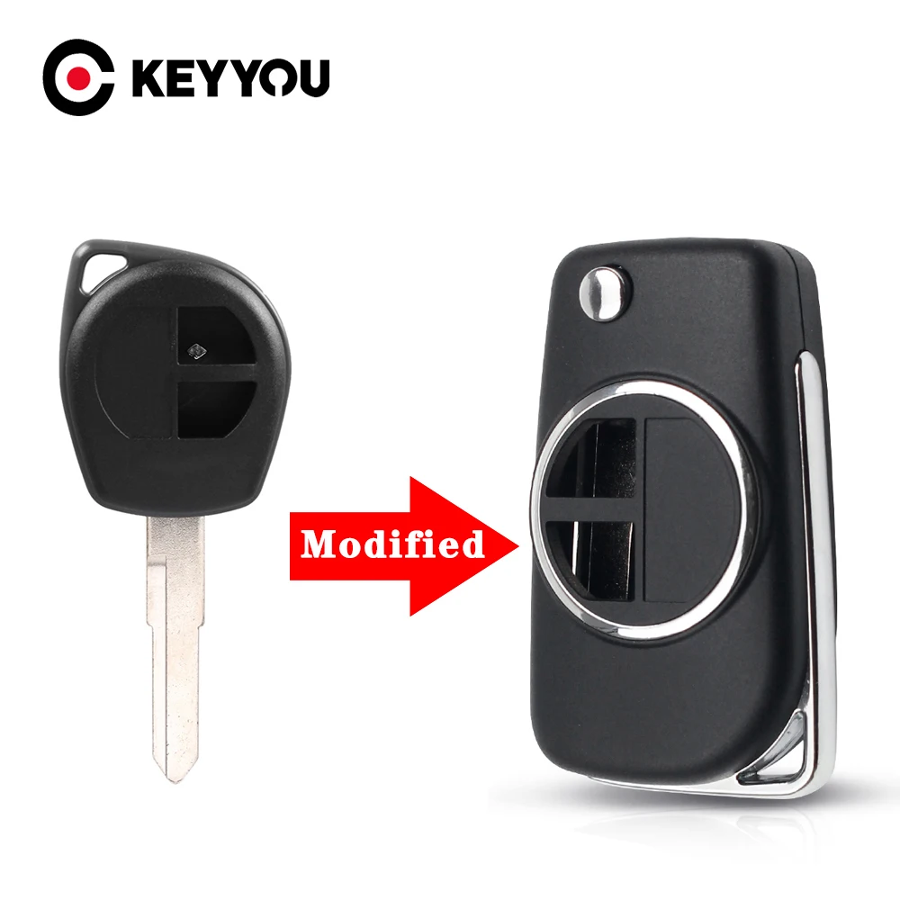 

KEYYOU 20x Modified Car Key Case For Suzuki SX4 Swift Grand Vitara Black Key Fob Cover Cover Replacement Case HU133R Blade