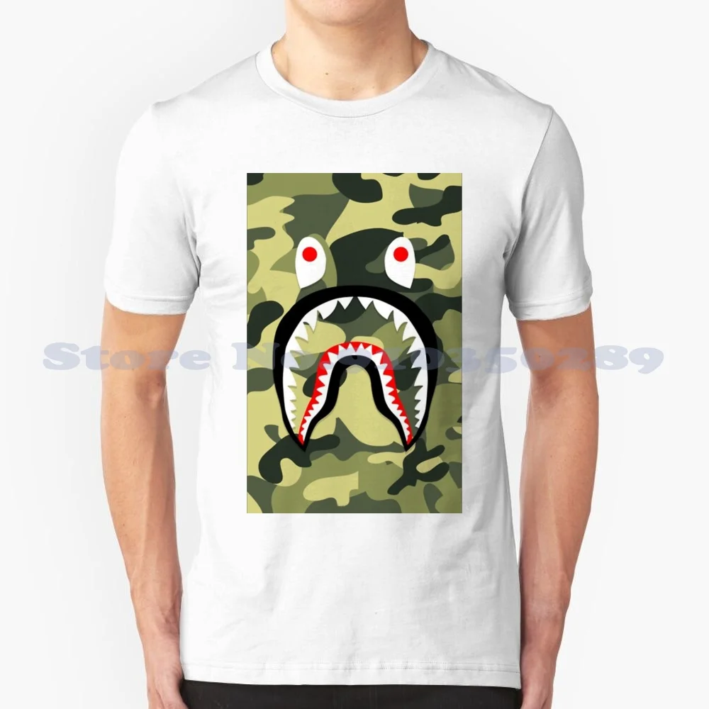 Bape Shark Camo T Shirt Men Women 1