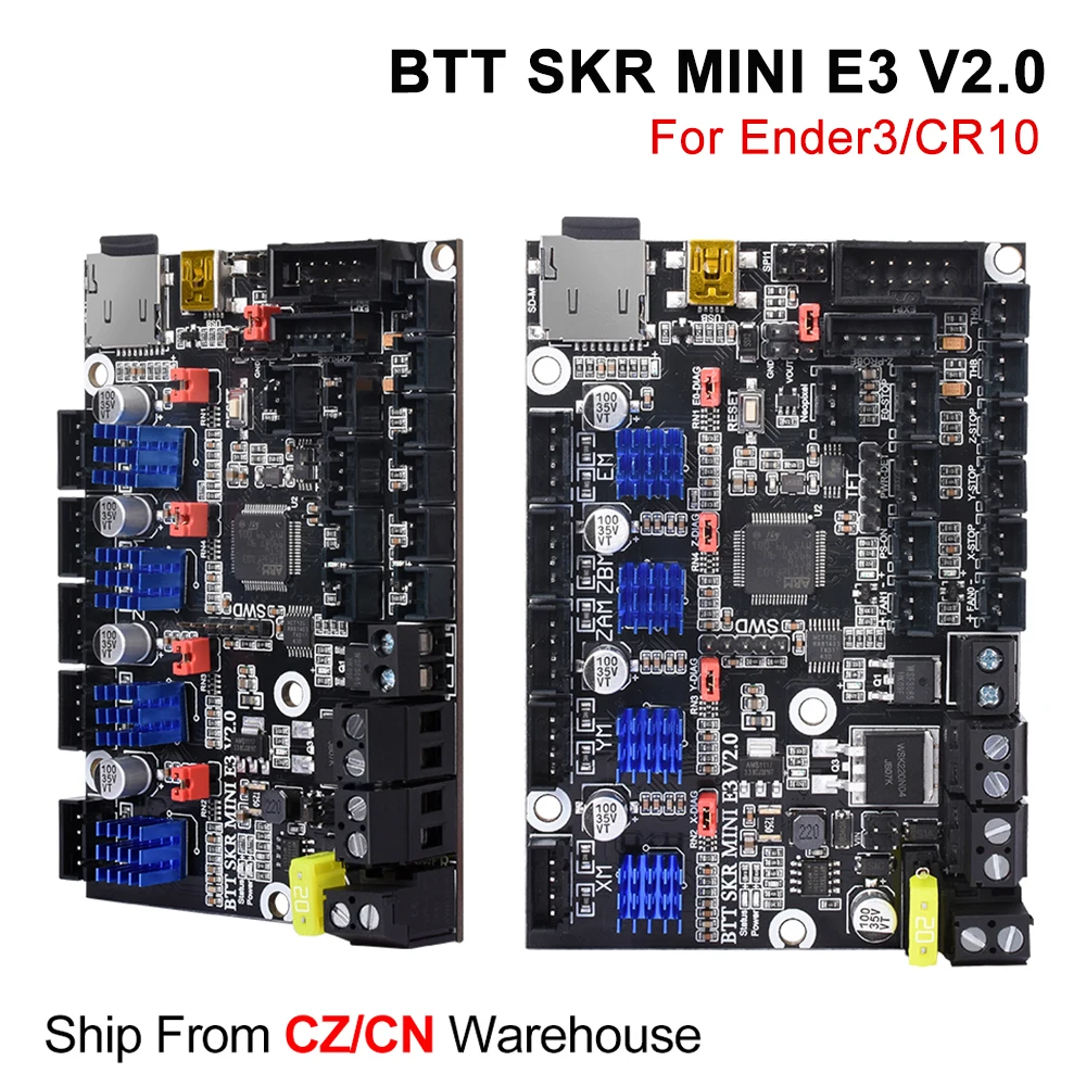 32 битная плата управления BIGTREETECH SKR MINI E3 V2 с TMC2209 UART запчасти для 3D принтера Ender 3/5 Pro