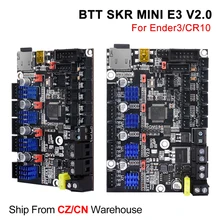 BIGTREETECH SKR MINI E3 V2 32Bit carte de contrôle avec TMC2209 UART 3D pièces d'imprimante pour Ender 3/5 Pro mise à niveau BTT SKR V1.4 Turbo