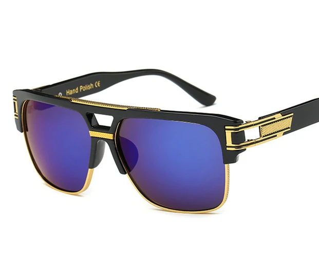 Высококачественные модные квадратные солнцезащитные очки для мужчин и женщин, брендовые дизайнерские цветные линзы, градиентные солнцезащитные очки de sol с коробкой 97123 - Цвет линз: C4