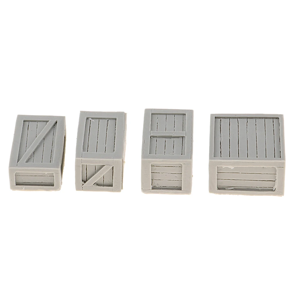 Model Accessory, 1:35 Resin WWII Army Crate 4 Box War Game Layout Unpainted