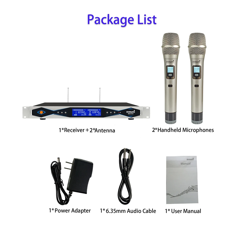 package of the wireless mics