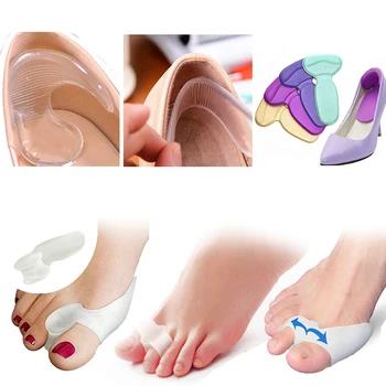 

2Pcs=1Pair Silicone Toes Separator Hallux Valgus Bunion Corrector Orthopedic Cushion Pads Anti Rubbing Shoes Insoles Stickers