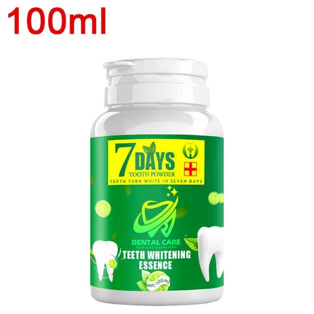Tooth whitening tooth powder 100g, remove smoke stains, coffee stains, tea stains, freshen bad breath, oral hygiene, dental care IIYF-100ml