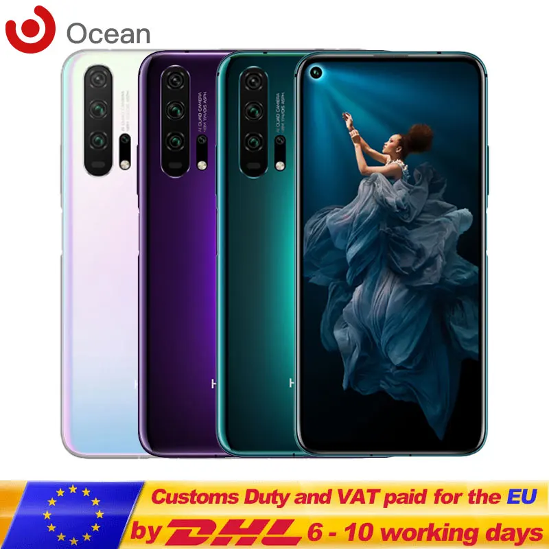 Оригинальный Смартфон Honor 20 Pro глобальная прошивка Kirin 980 8 ГБ ОЗУ 128 Гб ПЗУ Android 256