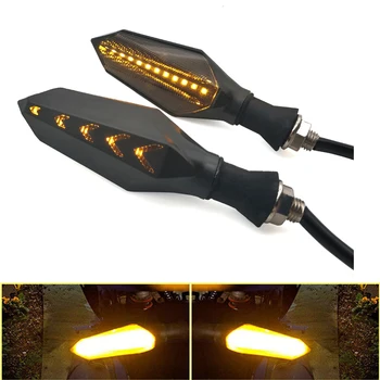 

Motorcycle LED Universal Flowing Blinker Light Waterproof Turn Signals For Kawasaki ZZR600 VERSYS 1000 Z1000 ZX 10 12 R Z 650