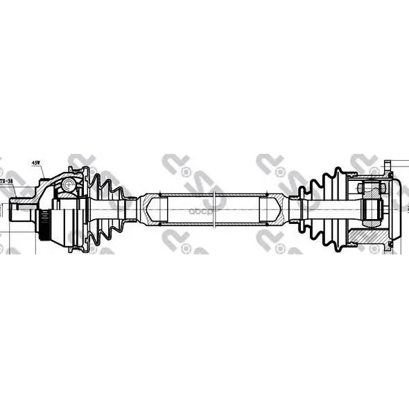 Привод В Сборе Audi A4/Vw Passat 1.9td-2.8 97-00 Прав.(Abs) 261019 GSP арт. 261019