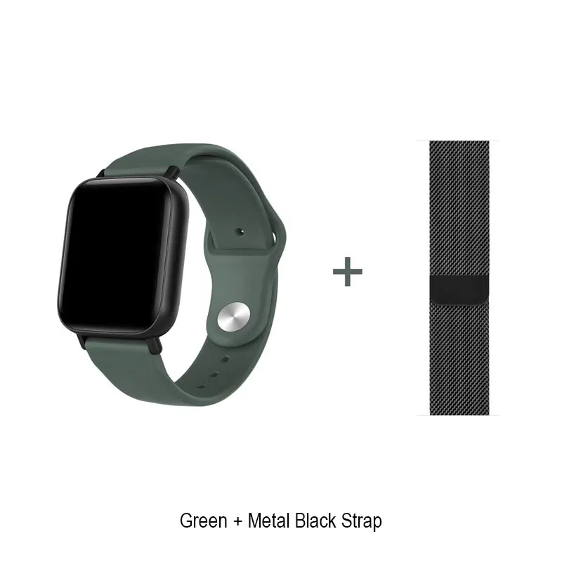 Green Смарт-часы VERYFiTEK Q10, монитор сердечного ритма, кровяного давления, водонепроницаемый фитнес-трекер для женщин и мужчин, умные часы K P68 P70 B57 Q9 IWO - Цвет: Green