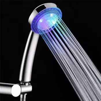

ML-SH2 LED Rainfall Shower Head Bathroom Colorful Changing Bathing Shower Head Automatic Discoloration Waterfall Handheld