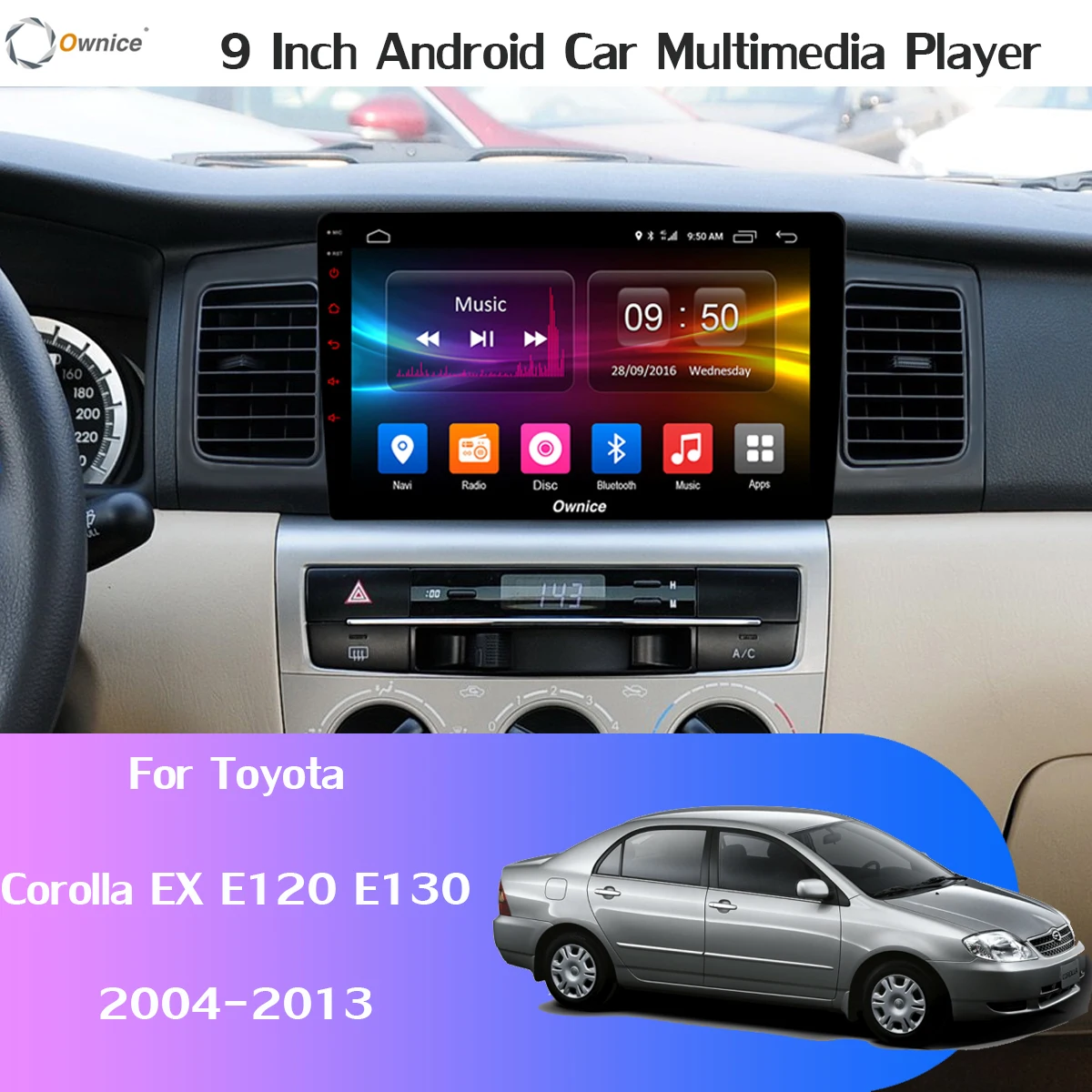 Best 360° Panoramic 4G SIM 8Core 4G+64G Android 9.0 Car Multimedia Radio For Toyota Corolla EX E120 E130 Universal GPS DSP CarPlay 1